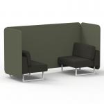 Brixworth 2 Seater Bench Booth With White Legs In Main Line Flax Fabric - Monument Panels And Temple Sofa SF003587