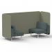 Brixworth 2 Seater Bench Booth With White Legs In Main Line Flax Fabric - Newbury Panels And Westminster Sofa SF003588
