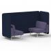 Brixworth 2 Seater Bench Booth With White Legs In Synergy Fabric - Alike Panels And Order Sofa SF003593