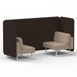 Brixworth 2 Seater Bench Booth With White Legs In Synergy Fabric - Wed Panels And Affix Sofa SF003597