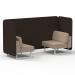 Brixworth 2 Seater Bench Booth With White Legs In Synergy Fabric - Wed Panels And Affix Sofa SF003597