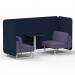 Brixworth 2 Seater Bench Booth With White Legs And Black Table With White Leg In Synergy Fabric - Alike Panels And Order Sofa SF003653