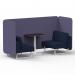 Brixworth 2 Seater Bench Booth With White Legs And Black Table With White Leg In Synergy Fabric - Order Panels And Alike Sofa SF003655
