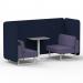 Brixworth 2 Seater Bench Booth With White Legs And Grey Table With White Leg In Synergy Fabric - Alike Panels And Order Sofa SF003713
