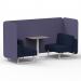 Brixworth 2 Seater Bench Booth With White Legs And Grey Table With White Leg In Synergy Fabric - Order Panels And Alike Sofa SF003715