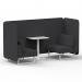 Brixworth 2 Seater Bench Booth With White Legs And White Table With White Leg In X2 Fabric - Arithmetic Panels And Sofa SF003730