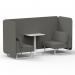 Brixworth 2 Seater Bench Booth With White Legs And White Table With White Leg In X2 Fabric - Number Panels And Sofa SF003733