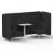 Brixworth 2 Seater Bench Booth With White Legs And White Table With White Leg In Synergy Fabric - Mix Panels And Sofa SF003744