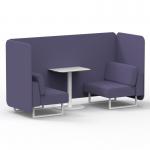 Brixworth 2 Seater Bench Booth With White Legs And White Table With White Leg In Synergy Fabric - Order Panels And Sofa SF003745