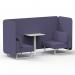 Brixworth 2 Seater Bench Booth With White Legs And White Table With White Leg In Synergy Fabric - Order Panels And Sofa SF003745