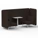 Brixworth 2 Seater Bench Booth With White Legs And White Table With White Leg In Synergy Fabric - Wed Panels And Sofa SF003747