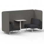 Brixworth 2 Seater Bench Booth With White Legs And White Table With White Leg In X2 Fabric - Number Panels And Arithmetic Sofa SF003763