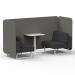 Brixworth 2 Seater Bench Booth With White Legs And White Table With White Leg In X2 Fabric - Number Panels And Arithmetic Sofa SF003763