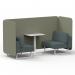 Brixworth 2 Seater Bench Booth With White Legs And White Table With White Leg In Main Line Flax Fabric - Newbury Panels And Westminster Sofa SF003768