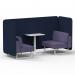 Brixworth 2 Seater Bench Booth With White Legs And White Table With White Leg In Synergy Fabric - Alike Panels And Order Sofa SF003773