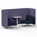 Brixworth 2 Seater Bench Booth With White Legs And White Table With White Leg In Synergy Fabric - Order Panels And Alike Sofa SF003775