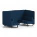 Brixworth 4 Seater Bench Booth With Black Legs In X2 Fabric - Calculus Panels And Sofa SF003791