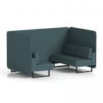 Brixworth 4 Seater Bench Booth With Black Legs In X2 Fabric - Polygon Panels And Sofa SF003794