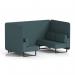 Brixworth 4 Seater Bench Booth With Black Legs In X2 Fabric - Polygon Panels And Sofa SF003794