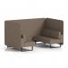 Brixworth 4 Seater Bench Booth With Black Legs In X2 Fabric - Theory Panels And Sofa SF003795