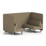 Brixworth 4 Seater Bench Booth With Black Legs In Main Line Flax Fabric - Bank Panels And Sofa SF003796