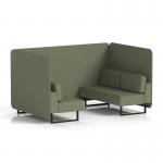 Brixworth 4 Seater Bench Booth With Black Legs In Main Line Flax Fabric - Monument Panels And Sofa SF003797