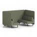 Brixworth 4 Seater Bench Booth With Black Legs In Main Line Flax Fabric - Monument Panels And Sofa SF003797