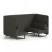 Brixworth 4 Seater Bench Booth With Black Legs In Main Line Flax Fabric - Temple Panels And Sofa SF003799