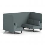 Brixworth 4 Seater Bench Booth With Black Legs In Main Line Flax Fabric - Westminster Panels And Sofa SF003801