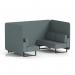 Brixworth 4 Seater Bench Booth With Black Legs In Main Line Flax Fabric - Westminster Panels And Sofa SF003801