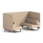 Brixworth 4 Seater Bench Booth With Black Legs In Synergy Fabric - Affix Panels And Sofa SF003802