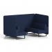 Brixworth 4 Seater Bench Booth With Black Legs In Synergy Fabric - Alike Panels And Sofa SF003803