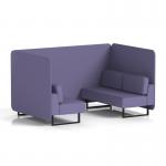 Brixworth 4 Seater Bench Booth With Black Legs In Synergy Fabric - Order Panels And Sofa SF003805
