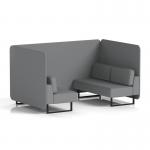 Brixworth 4 Seater Bench Booth With Black Legs In Synergy Fabric - Partner Panels And Sofa SF003806