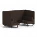 Brixworth 4 Seater Bench Booth With Black Legs In Synergy Fabric - Wed Panels And Sofa SF003807