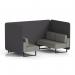 Brixworth 4 Seater Bench Booth With Black Legs In X2 Fabric - Arithmetic Panels And Number Sofa SF003820