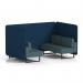 Brixworth 4 Seater Bench Booth With Black Legs In X2 Fabric - Calculus Panels And Polygon Sofa SF003821