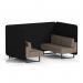 Brixworth 4 Seater Bench Booth With Black Legs In X2 Fabric - Diameter Panels And Theory Sofa SF003822