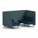 Brixworth 4 Seater Bench Booth With Black Legs In X2 Fabric - Polygon Panels And Calculus Sofa SF003824