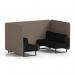 Brixworth 4 Seater Bench Booth With Black Legs In X2 Fabric - Theory Panels And Diameter Sofa SF003825