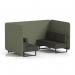 Brixworth 4 Seater Bench Booth With Black Legs In Main Line Flax Fabric - Monument Panels And Temple Sofa SF003827