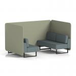 Brixworth 4 Seater Bench Booth With Black Legs In Main Line Flax Fabric - Newbury Panels And Westminster Sofa SF003828