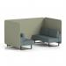 Brixworth 4 Seater Bench Booth With Black Legs In Main Line Flax Fabric - Newbury Panels And Westminster Sofa SF003828