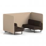Brixworth 4 Seater Bench Booth With Black Legs In Synergy Fabric - Affix Panels And Wed Sofa SF003832