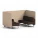 Brixworth 4 Seater Bench Booth With Black Legs In Synergy Fabric - Affix Panels And Wed Sofa SF003832