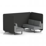 Brixworth 4 Seater Bench Booth With Black Legs In Synergy Fabric - Mix Panels And Partner Sofa SF003834