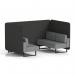 Brixworth 4 Seater Bench Booth With Black Legs In Synergy Fabric - Mix Panels And Partner Sofa SF003834