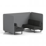 Brixworth 4 Seater Bench Booth With Black Legs In Synergy Fabric - Partner Panels And Mix Sofa SF003836