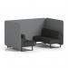 Brixworth 4 Seater Bench Booth With Black Legs In Synergy Fabric - Partner Panels And Mix Sofa SF003836