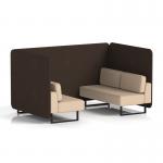 Brixworth 4 Seater Bench Booth With Black Legs In Synergy Fabric - Wed Panels And Affix Sofa SF003837